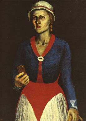 К.Малевич. Портрет Н.А.Малевич, жены художника. 1934